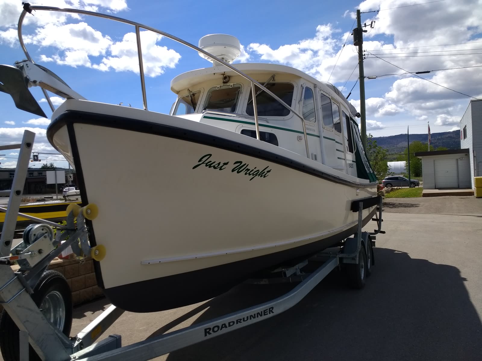 Just Wright boat name lettering